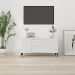 TV skrinka biela 102x44,5x50 cm spracované drevo