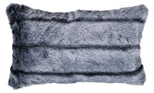 Šedý chlpatý vankúš Tiara s pruhmi - 30 * 50 * 15cm - Mars & More