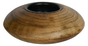 Drevený svietnik z mangového dreva na čajovú sviečku - 11 * 11 * 4cm - Mars & More