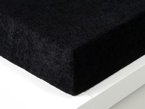 XPOSE® Froté plachta Exclusive - čierna 180x200 cm