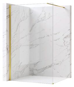 Bezrámová sprchová zastena REA FLEXI GOLD 70 cm, zlatá lesk/transparent - bez vaničky