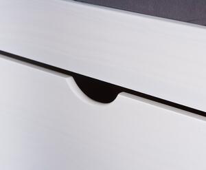 Posteľ s nočným stolíkom SCALLA biela, 90x200 cm