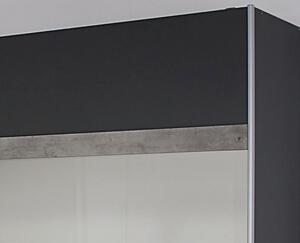Šatní skříň Penzberg, 226 cm, šedá/beton