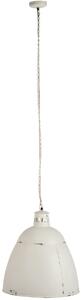 Biela závesná kovová lampa s patinou - 45 * 45 * 55 cm - J-Line by Jolipa