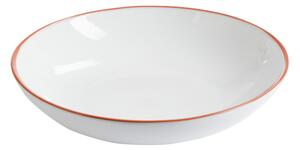 Biela misa terakoty s farebným lemom XL - 29,5 * 29,5 * 6,5 cm - J-Line by Jolipa