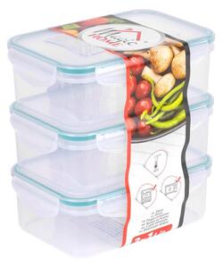 Dóza MagicHome Lunchbox E810x3 1,0 lit, obdĺžniková, klip, PP, sada 3 ks, Clip