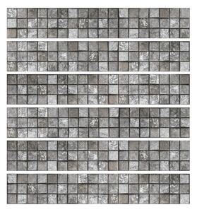 Sada 6 nástenných samolepiek Ambiance Stickers Friezes Tiles Stone, 5 × 30 cm