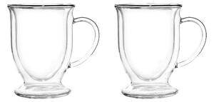Sada 2 pohárov na Latte z dvojitého skla Vialli Design, 250 ml
