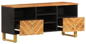 TV skrinka hnedo-čierna 100x33,5x46 cm masívne mango
