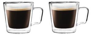 Sada 2 pohárov na espresso z dvojitého skla Vialli Design, 80 ml