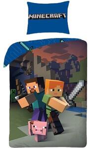 Halantex Detské bavlnené obliečky Minecraft, 140 x 200, 70 x 90 cm