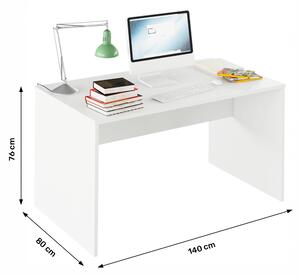 KONDELA Písací stôl, biela, RIOMA TYP 11