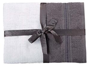 XPOSE® Darčekové balenie uterákov ARIEL - tmavo sivé/biele 4ks