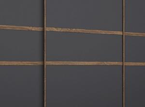 Šatníková skriňa Bernau, 271 cm, dub stirling/šedá, posuvné dvere