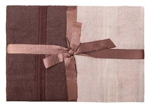 XPOSE® Darčekové balenie uterákov ARIEL - kávové/čokoládové 4ks