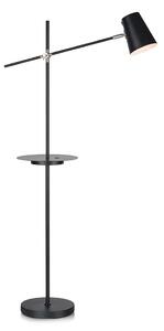 Čierna voľne stojacia lampa s odkladacím priestorom Markslöjd Linear