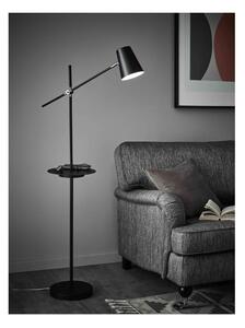 Čierna voľne stojacia lampa s odkladacím priestorom Markslöjd Linear
