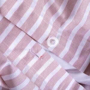 Bavlnené kombinovateľné obliečky PRUHY ružová prikrývka standard
