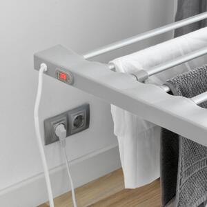 Sivý skladací elektrický sušiak na prádlo InnovaGoods Clotheshorse