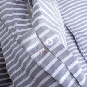 Bavlnené kombinovateľné obliečky PRUHY šedá prikrývka standard
