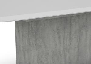 Jedálenský stôl Paulo 160x90 cm, biely/beton, rozkladací