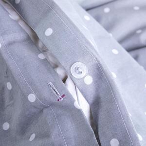 Bavlnené kombinovateľné obliečky BODKA šedá prikrývka standard