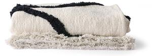 Krémový pléd / prehoz s strapcami Tufted - 130 * 170 cm - HKLIVING