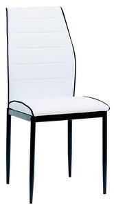 Jedálenská stolička Round, biela ekokoža