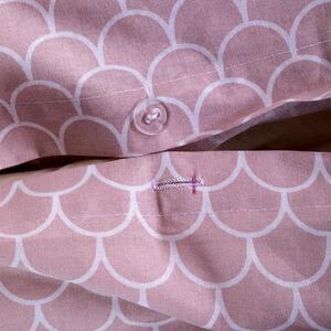 Bavlnené kombinovateľné obliečky ŠUPINY ružová vankúšik 40 x 40 cm