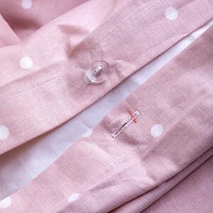Bavlnené kombinovateľné obliečky BODKA ružová prikrývka standard