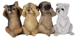 Dekoratívne sošky psíkov - 19 * 6 * 9 cm - Clayre & Eef