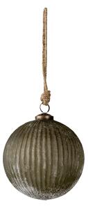 Hnedá vianočné gule sa rebrovaním M - Ø 13 * 13 cm - Clayre & Eef
