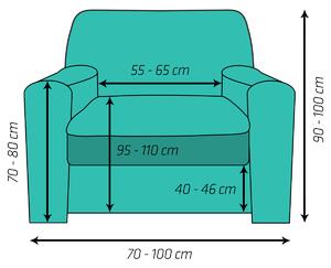 4Home Multielastický poťah na kreslo Comfort Plus hnedá, 70 - 110 cm, 70 - 110 cm