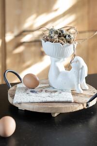Keramická dekoračná miska so zajačikom - 15*11*14 cm - Clayre & Eef