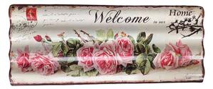 Nástenná kovová vlnka ceduľa Welcome - 59 * 24 cm -