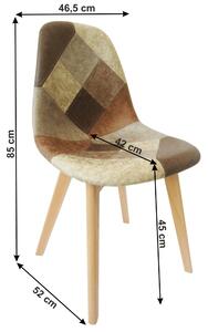 KONDELA Jedálenská stolička, patchwork/buk, SALEVA