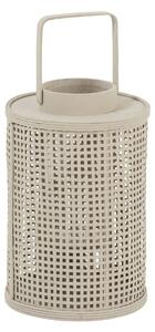 Béžová bambusová lampáš Bamboo Grid - Ø 23 * 35 cm - J-Line by Jolipa
