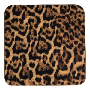6 ks pevné korkové podtácky Leopard - 10 * 10 * 0,4 cm - Mars & More