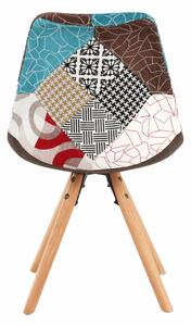 Jedálenská stolička, patchwork farebná, GLORIA