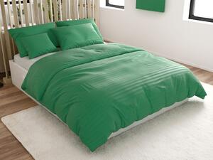 Hotelové obliečky z mikrovlákna JASMINE tmavo zelené - prúžok 2 cm Rozmer obliečky: 70 x 90 cm | 140 x 200 cm