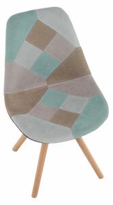 TEMPO Jedálenská stolička, patchwork mentol/hnedá, GLORIA