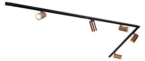 Moderný koľajnicový systém s 5 bodovými svetlami tmavý bronz 1-fázový GU10 70mm - Iconic Jeana Luxe
