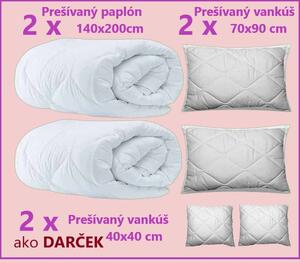 SiSv Prešívaný Antialergický 2xPaplón + 2xVankúš + 2xDARČEK