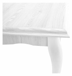 KONDELA Jedálenský stôl DA19, sosna biela, 146x76 cm, VILAR