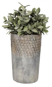 Šedý antik cementový vysoký kvetináč S - Ø 12*19 cm - Clayre & Eef