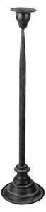 Kovový čierny svietnik s patinou Amedeo L - Ø 11*47 cm - Clayre & Eef