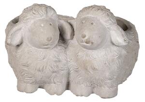 Cementový obal na kvetináč ovečky - 18 * 17 * 12 cm - Clayre & Eef