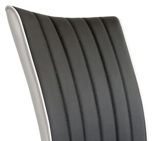 Jedálenská stolička Vertical, čierna/biela ekokoža