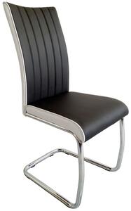 Jedálenská stolička Vertical, čierna/biela ekokoža