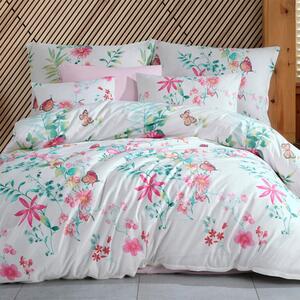 Bavlnené posteľné obliečky VITALIS ružová predĺžená dĺžka